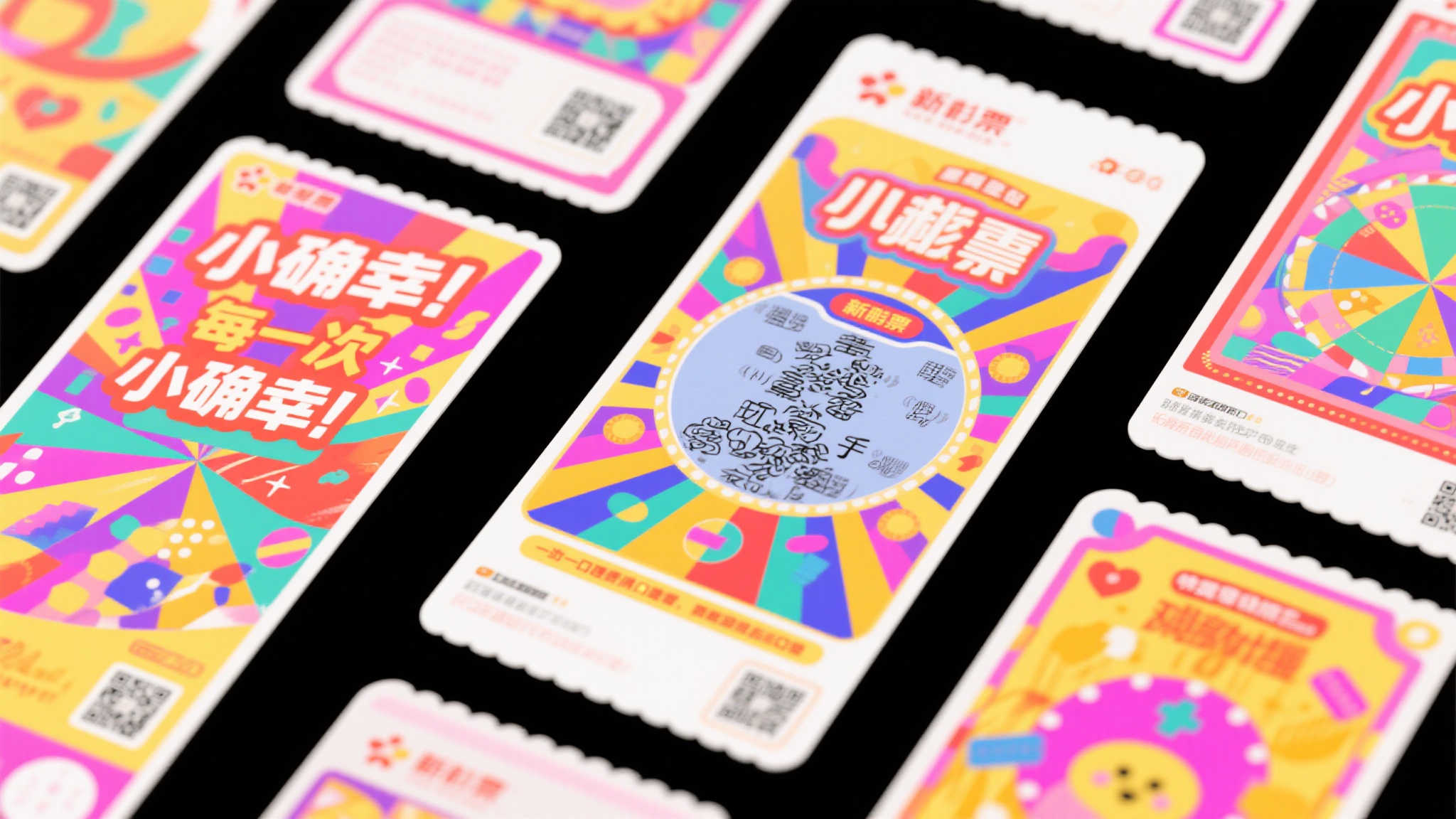 在形式上，新彩票结合色调绚丽、图案精美，