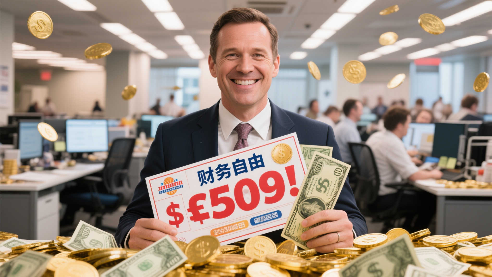 7千万巨奖得主泪洒现场 调侃聘保镖照常打工