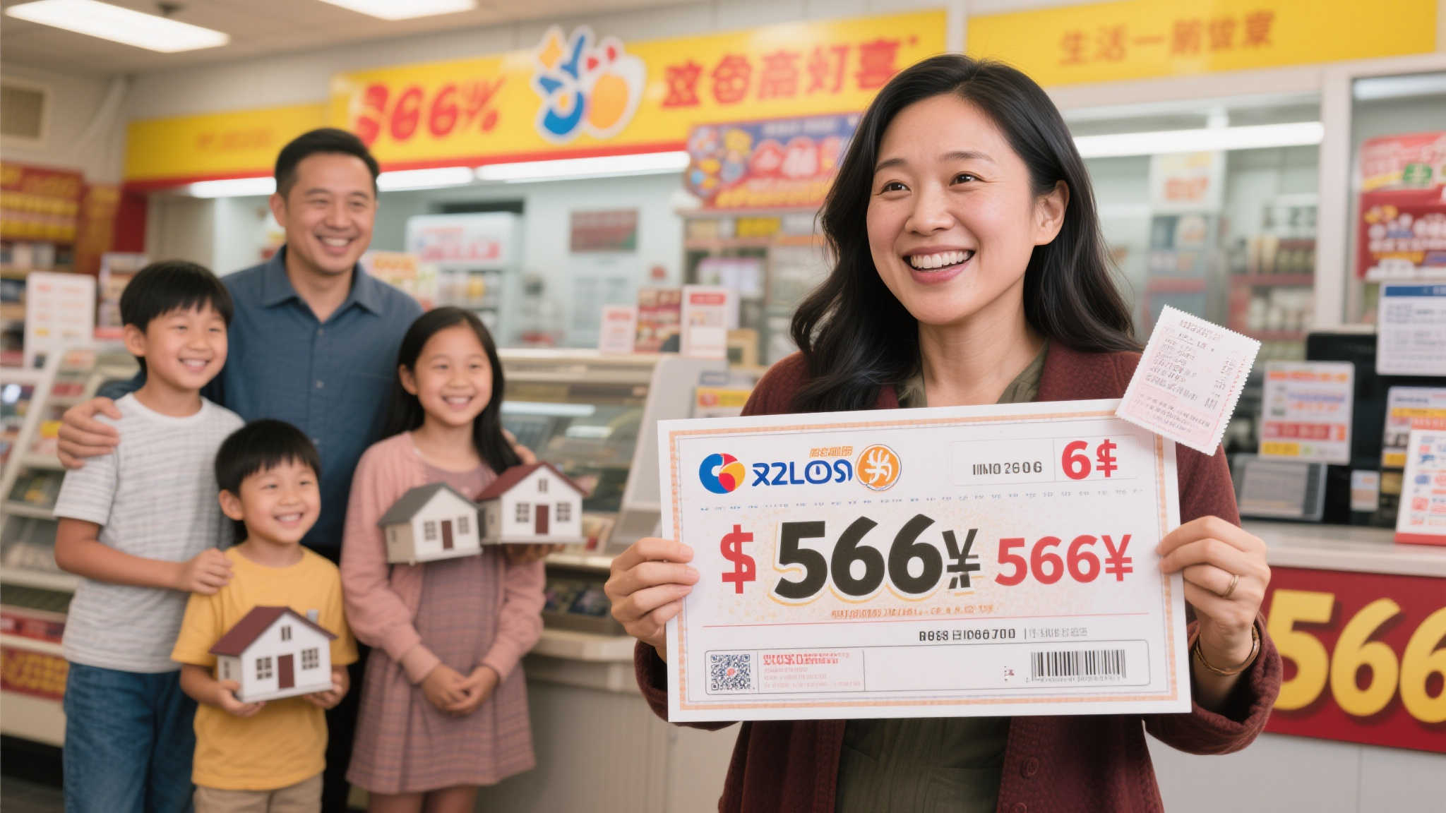 女子仅花6元中双色球566万,计划为孩子们买房安家 女子仅花6元中双色球566万,计划为孩子们买房安家