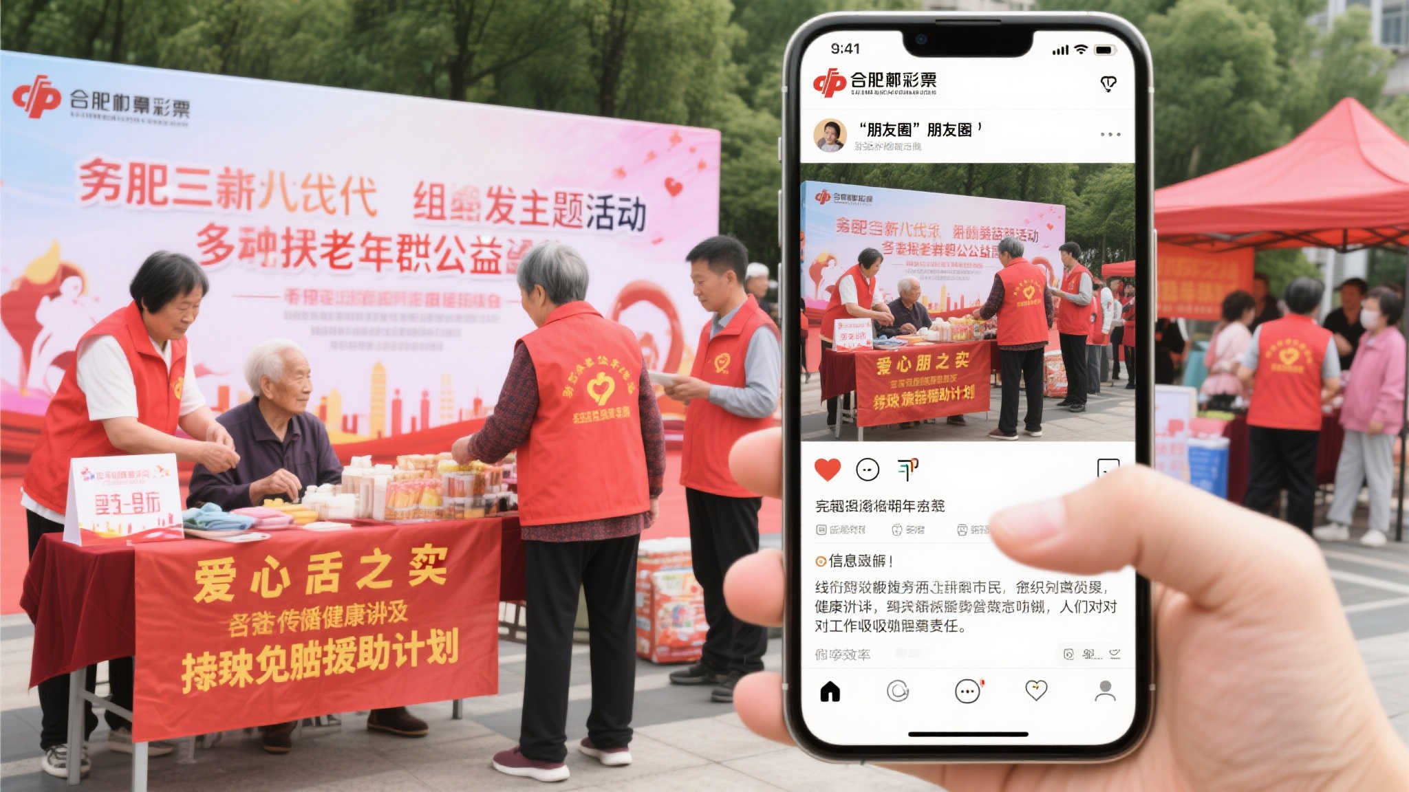 合肥福彩暖心行动 引领扶老公益新潮流 近年来,“朋友圈”已然成为许多人分享日常